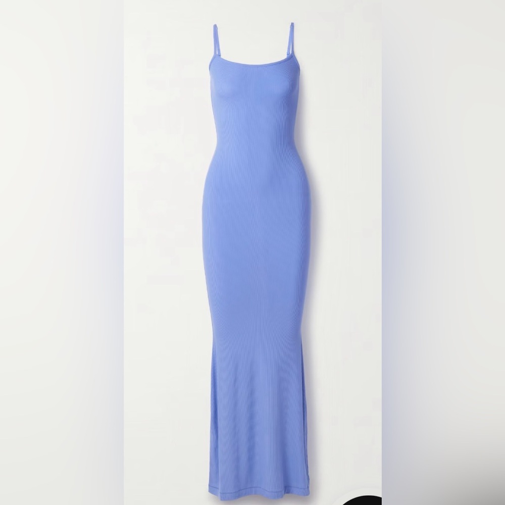 SKIMS Soft Lounge Long Slip Dress | Cielo | Medium | NWT